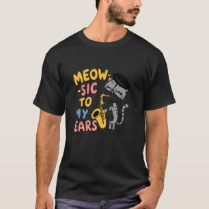 Süße Katze Musik Wortspiel Outfit für Jazz-Fans un T-Shirt