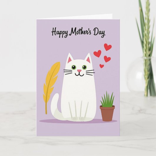 Süße Katze Muttertagskarte Karte (Vorderseite)