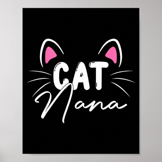 Süße Katze Nana Katzengesicht Mama Mutter glücklic Poster (Vorne)