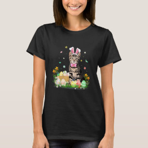 Süße Katze Ostertag Hase Eier Kostüm Herren Damen T-Shirt