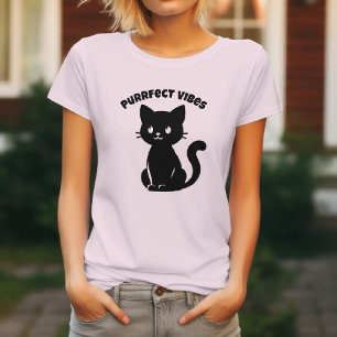 Süße Katze Perfekte Vibes T-Shirt