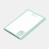 Süße Katze personalisiert Post-it Klebezettel (angewinkelt)
