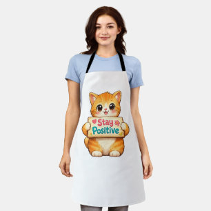 Süße Katze Positive Vibes Illustration Schürze