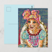 Süße Katze Postkarte (Vorne/Hinten)