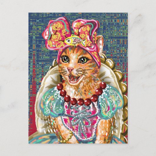 Süße Katze Postkarte (Vorderseite)