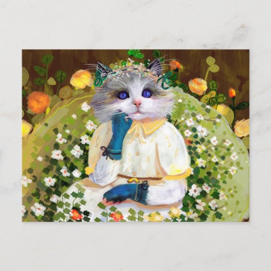 Süße Katze Postkarte (Vorderseite)