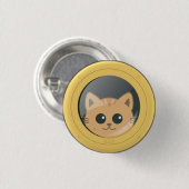 Süße Katze schaut durch das Bullauge eines Bootes Button (Vorne & Hinten)