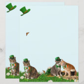 Süße Katze St. Patrick's Day Schreibwaren (Vorne/Hinten)