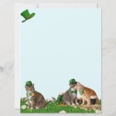 Süße Katze St. Patrick's Day Schreibwaren (Rückseite)