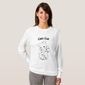 Süße Katze  T-Shirt (Vorne ganz)