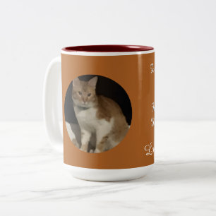 Süße Katze Text Foto Zweifarbige Tasse