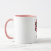 Süße Katze Umarme Mich Rosa Kapuzenpullover Herz Tasse (Links)