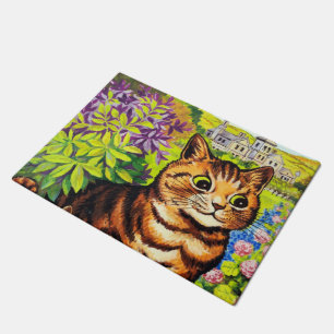 Süße Katze und Kätzchenzeichnung von Louis Wain Fußmatte