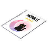 süße Katze und Mond  Notizblock (Linke Seite)