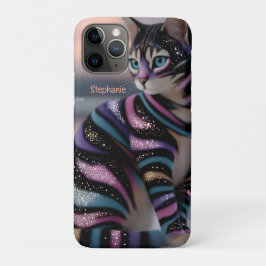 Süße Katze und personalisierter Namensentwurf Case-Mate iPhone Hülle