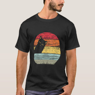 Süße Katze Vintage Retro Katzenmutter Katzenlady K T-Shirt
