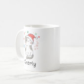Süße Katze Weihnachten Benutzername Kaffeetasse (Vorderseite Links)
