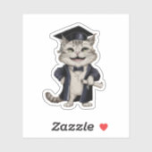 Süße Katzen-Abschlussfeier Aufkleber (Blatt)