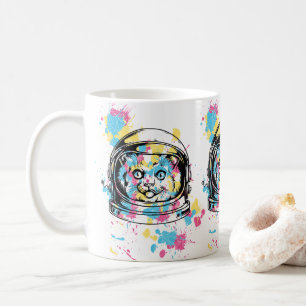 Süße Katzen-Alien-Kätzchen-Außenraum-Galaxie-Weltr Kaffeetasse