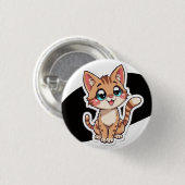 Süße Katzen-Anstecknadel Button (Vorne & Hinten)