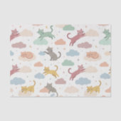 Süße Katzen auf Wolken Seidenpapier (Vorderseite)