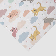 Süße Katzen auf Wolken