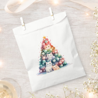 Süße Katzen Bunte Weihnachtsbaum Geschenktütchen