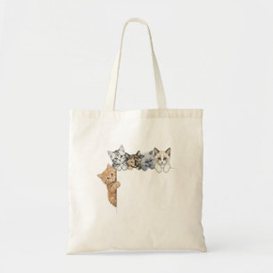 Süße Katzen, die aus der Tasche schauen - Tote Bag