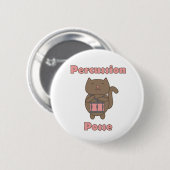 Süße Katzen-Drummerin Percussion Posse Lustiger Ca Button (Vorne & Hinten)