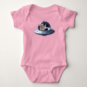 Süße Katzen-Flugsauschel Baby Strampler