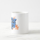 Süße Katzen Fröhliche Kunst Kaffeetasse (Mittel)
