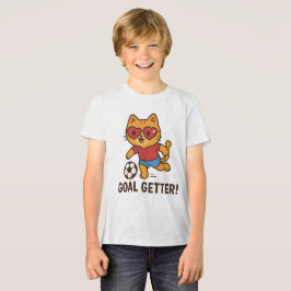 Süße Katzen-Fußballspielerin | Torjäger-Motivation Tri-Blend Shirt