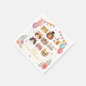 Süße Katzen-Geburtstagsservietten Serviette (Ecke)