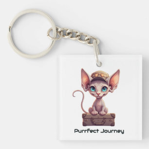 Süße Katzen-Gepäckanhänger-Geschenk für Katzenlieb Schlüsselanhänger