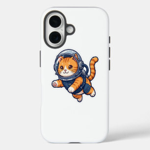 Süße Katzen-Geschenk-Astronaut Weltraum-Handyhülle iPhone 16 Hülle