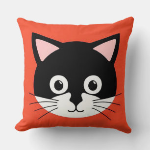 Süße Katzen Gesicht Lebendige Illustration Kissen