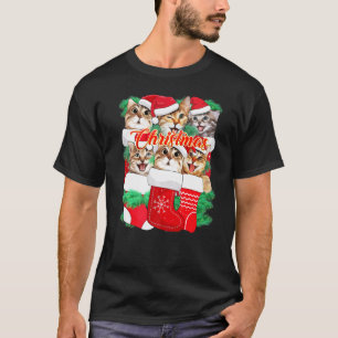 Süße Katzen-Gesichtsausdrücke  Weihnachtskatze T-Shirt