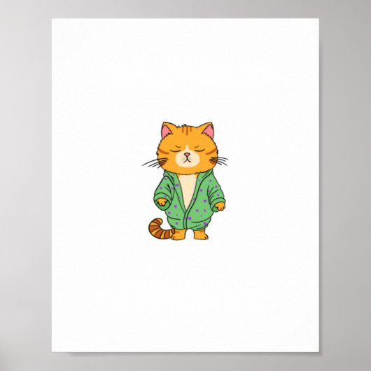 Süße Katzen Gestaltung, rote Katze Poster (Vorne)