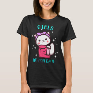 Süße Katzen Girlie Girl Starke Macht Emanzipation T-Shirt