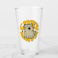 Süße Katzen Glas Tasse
