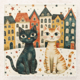 Süße Katzen Glasuntersetzer