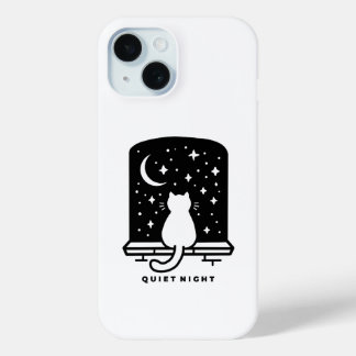 Süße Katzen-Handyhülle Ästhetisches Minimal Nacht  Case-Mate iPhone Hülle