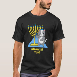 Süße Katzen-Hanukkah-Familien-Pyjamas Meowzel T-Shirt