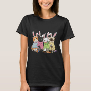 Süße Katzen Hasenohren Kitten Squad Ostereiersuche T-Shirt
