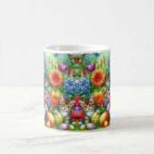 Süße Katzen im Blumengarten Ostern  Kaffeetasse (Mittel)