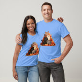 Süße Katzen im Laub Junge T-Shirt (Unisex)