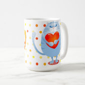 Süße Katzen in Liebe, Tasse (VorderseiteRechts)