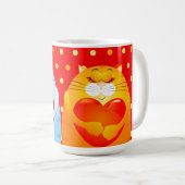 Süße Katzen in Liebe, Tasse (VorderseiteRechts)