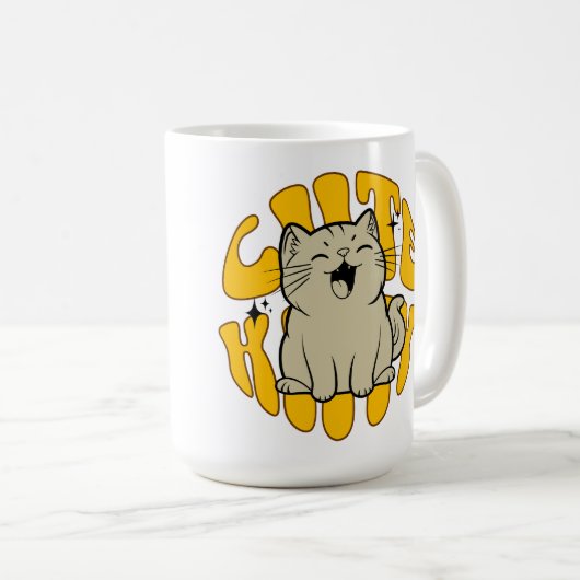 Süße Katzen Kaffee Tasse (VorderseiteRechts)