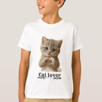 Süße Katzen-Kinder-T-Shirt | Katzenliebhaber-Shirt